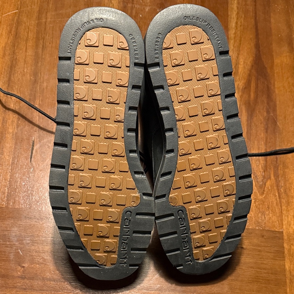 Carhartt Black Lace-Up Moc Toe Work Boots - Picture 3 of 7